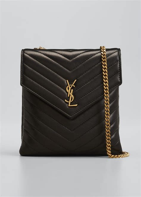 saint laurent ysl double-flap quilted chain crossbody bag|Gaby double.